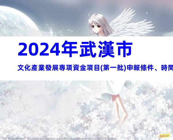2024年武漢市文化產業發展專項資金項目(第一批)申報條件、時間